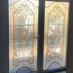 PVC двері 1500х2100 з вітражним склом 5 + 5мм, уф друк PVC двері 1500х2100 з вітражним склом 5 + 5мм, уф друк