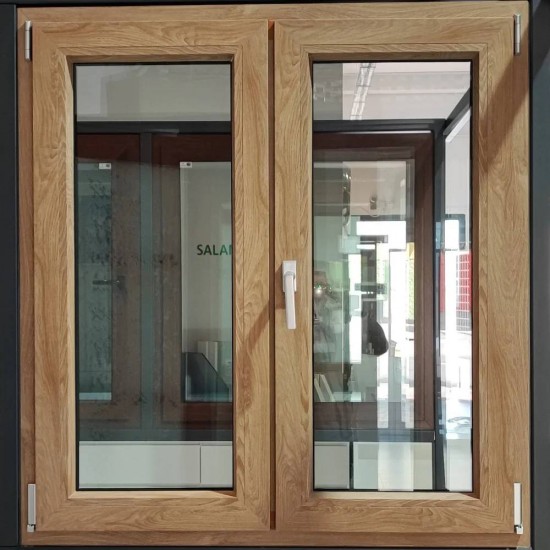 Buy Metal-plastic Swivel-folding Laminated PVC Salamander window for wood at Factory Prices