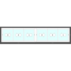 Acristalamiento balcón, bakoniera 7000x1400 con diferentes tipos de acristalamiento Acristalamiento balcón, bakoniera 7000x1400 con diferentes tipos de acristalamiento