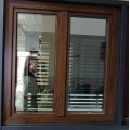 Buy Metal-plastic window PVC Salamander 1175 x 1240 mm BlueEvolution 82, 24 mm (2 pcs.) single-chamber double-glazed window 4/16/4, walnut color at Factory Prices