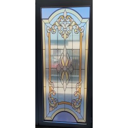 PVC Дверь 1500х2100 с витражным стеклом 5+5мм, уф печать