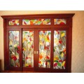 Buy PVC Door 1500x2100 with stained glass 5+5mm, UV printing at Factory Prices