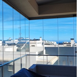 Cortinas de vidrio, cortina de vidrio templado de 10 mm, m2