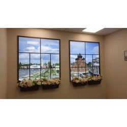 Imitation de fenêtre, boîte à lumière, impression UV sur verre Imitation de fenêtre, boîte à lumière, impression UV sur verre