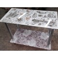 Buy Glass table made of 6mm glass with UV printing, the price of a tabletop per m2 at Factory Prices