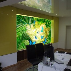 Imitation de fenêtre, boîte à lumière, impression UV sur verre Imitation de fenêtre, boîte à lumière, impression UV sur verre