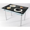 Commandez Table de table en verre de 6mm avec impression UV, prix de table par m2 aux prix d'usine