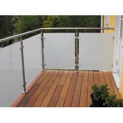 Balcony railing / glass terrace balustrade with stainless steel Balcony railing / glass terrace balustrade with stainless steel