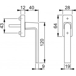 Manija de la ventana para el PVC de la ventana de brindisi, aluminizado Manija de la ventana para el PVC de la ventana de brindisi, aluminizado