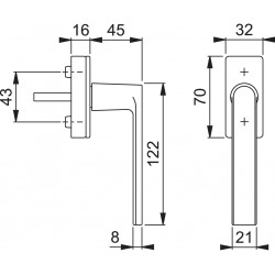 Brass window handle for swing-out windows Los Angeles Brass window handle for swing-out windows Los Angeles