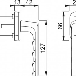 Aluminum window handle for PVC windows Hamburg Aluminum window handle for PVC windows Hamburg