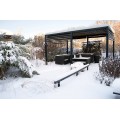Factory for the production of Pergola at Producer Prices Buy Bioclimatic Winter pergola with warm glazing 3m x 4m Pergola motorized graphite/grey at Factory Prices