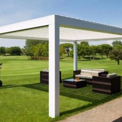 Aluminum pergola 4 m x 4 m x 2.5 m Pergola LED backlight - free-standing / automatic (white) Aluminum pergola 4 m x 4 m x 2.5 m Pergola LED backlight - free-standing / automatic (white)