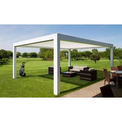 Aluminum pergola 4 m x 4 m x 2.5 m Pergola LED backlight - free-standing / automatic (white) Aluminum pergola 4 m x 4 m x 2.5 m Pergola LED backlight - free-standing / automatic (white)