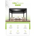 Pida Pergola bioclimática 4 m x 3 m x 2,5 m independiente, Pergola LED / automático, blanco, protección solar y lluvia a precios de fábrica