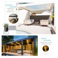 Pida Pergola bioclimática 4 m x 3 m x 2,5 m independiente, Pergola LED / automático, blanco, protección solar y lluvia a precios de fábrica