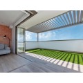 Buy Bioclimatic pergola between two roofs with swivel blinds 3m x 4m Pergola motorized graphite/grey at Factory Prices