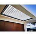 Buy Aluminum pergola with climatic blinds built into the roof 3m x 4m Pergola motorized graphite/gray, bioclimatic at Factory Prices