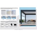 Pida Pergola 3M x 3M x 2.5 m Pergola LED-independiente motorizado, blanco, pabellón, Terraza, patio a precios de fábrica