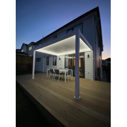 Adjacent pergola 4 m x 3 m x 2.5 m Pergola LED - automatic (graphite / grey) Adjacent pergola 4 m x 3 m x 2.5 m Pergola LED - automatic (graphite / grey)
