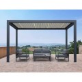 Заказать Биоклиматическая пергола 6м x 4м x 2.5м Лувр Pergola LED - отдельно стоящая, автоматическая, графит / серый оптом и в розницу