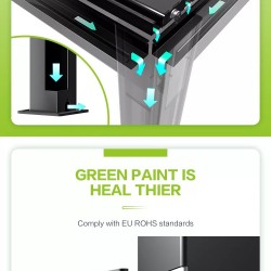 Free-standing motorized pergola, white, rotary slats 4m x 3m x 2.5m Louvers Pergola LED Free-standing motorized pergola, white, rotary slats 4m x 3m x 2.5m Louvers Pergola LED