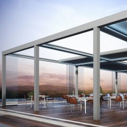 Bioclimatic gazebo with glazing for celebrations, weddings, restaurants 7m x 4m x 2.5m Pergola LED Bioclimatic gazebo with glazing for celebrations, weddings, restaurants 7m x 4m x 2.5m Pergola LED