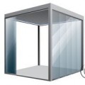 Bestel Glijdende glasverdeling, m2, glas die deursysteem vouwen, accordeon buitendeuren, terras, frameless die glasdeuren vouwen, winkelcentrum tegen fabrieksprijzen