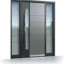 Porte d'entrée à plusieurs niveaux Pirnar Ultimum 506-GLASS / WOOD-ALU