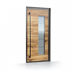 Aluminiowe drzwi wejściowe drewniane Pirnar Premium 1040 / WOOD-ALU