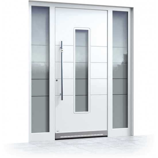 Buy White entrance door with glass inserts Pirnar Premium 1033 | WOOD-ALU at Factory Prices