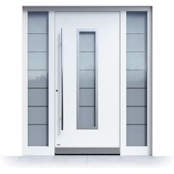 Puerta de entrada blanca Pirnar Premium 2341 / WOOD-ALU Puerta de entrada blanca Pirnar Premium 2341 / WOOD-ALU