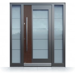 Aluminiowe drzwi wejściowe drewniane Pirnar Premium 0141 / WOOD-ALU