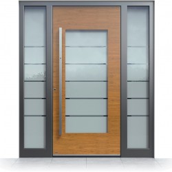 Puerta de entrada con decoración de madera Pirnar Premium 1841 / WOOD-ALU Puerta de entrada con decoración de madera Pirnar Premium 1841 / WOOD-ALU