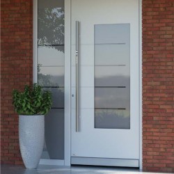 Puerta de Entrada de aluminio Blanco pirnar Optimum 7470 | WOOD-ALU