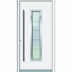 Puerta de entrada blanca Pirnar Premium 2341 / WOOD-ALU Puerta de entrada blanca Pirnar Premium 2341 / WOOD-ALU