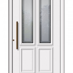 Puerta de entrada blanca Pirnar Premium Classico 3181 / WOOD-ALU Puerta de entrada blanca Pirnar Premium Classico 3181 / WOOD-ALU
