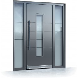 Aluminum entrance door in Pirnar Optimum 7290 sheathing | WOOD-ALU Aluminum entrance door in Pirnar Optimum 7290 sheathing | WOOD-ALU
