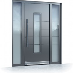 Aluminum entrance door in Pirnar Optimum 7290 sheathing | WOOD-ALU Aluminum entrance door in Pirnar Optimum 7290 sheathing | WOOD-ALU