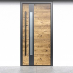 Puerta de entrada con decoración de madera Pirnar Optimum 7320 / WOOD-ALU Puerta de entrada con decoración de madera Pirnar Optimum 7320 / WOOD-ALU