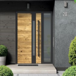 Puerta de entrada con decoración de madera Pirnar Optimum 7320 / WOOD-ALU Puerta de entrada con decoración de madera Pirnar Optimum 7320 / WOOD-ALU