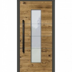 Puerta de entrada con decoración de madera Pirnar Premium 1081 / WOOD-ALU Puerta de entrada con decoración de madera Pirnar Premium 1081 / WOOD-ALU