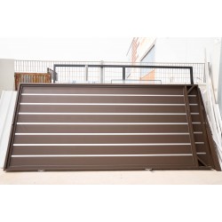 Aluminum Gate and gate, brown color with metal insert Aluminum Gate and gate, brown color with metal insert