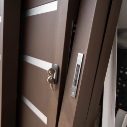 Aluminum Gate and gate, brown color with metal insert Aluminum Gate and gate, brown color with metal insert