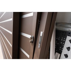 Aluminum Gate and gate, brown color with metal insert Aluminum Gate and gate, brown color with metal insert