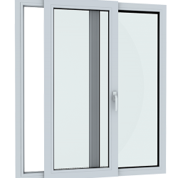 Fenêtre coulissante de PVC, Salamander Matalloplastic Fenêtre coulissante de PVC, Salamander Matalloplastic