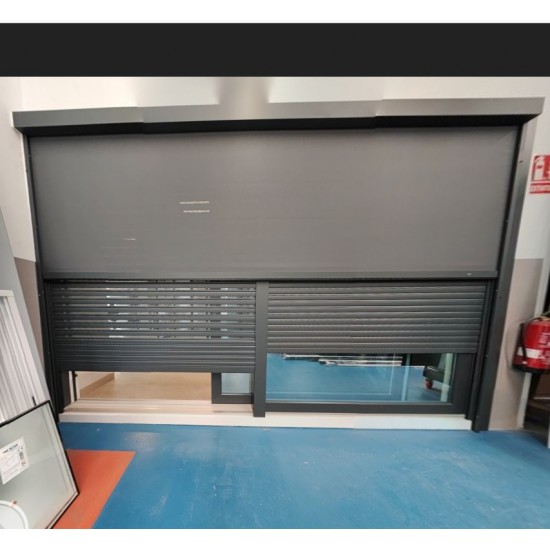 Buy PVC sliding door 3000 x 2000 for the terrace, with a protective roller, persiana microperforada, with a protective screen from the sun ZIP Screen at Factory Prices