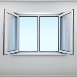 Double-leaf window 1200 x 1200 mm, Codeval white profile 9010 Double-leaf window 1200 x 1200 mm, Codeval white profile 9010