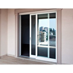 Puertas correderas francesas para balcón, doble acristalamiento de una sola cámara 4/10/4, perfil de Aluminio codeval Plus-70 Slide Puertas correderas francesas para balcón, doble acristalamiento de una sola cámara 4/10/4, perfil de Aluminio codeval Plus-70 Slide