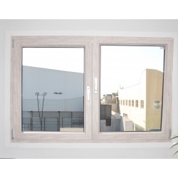 Janela de luz de PVC de 1450 x 900 mm com ventilação e abertura total, Vidro Isolado de câmara única 4/16/4 Janela de luz de PVC de 1450 x 900 mm com ventilação e abertura total, Vidro Isolado de câmara única 4/16/4